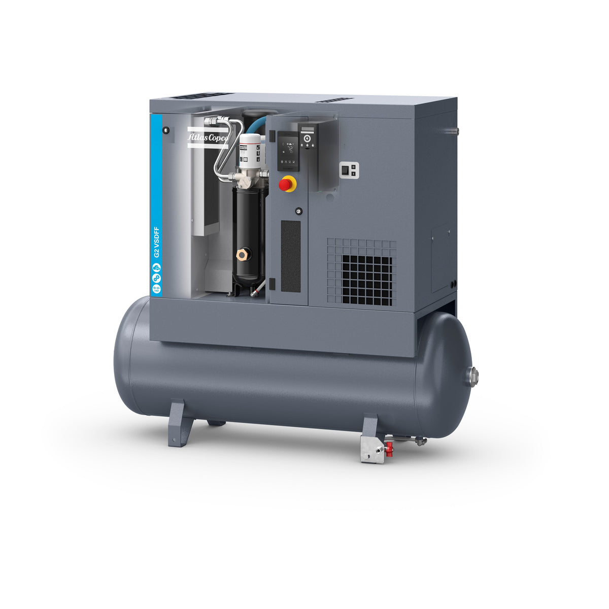 Compressore a vite lubrificato 2,2 kW 10 bar G2VSDFF-145 460/60 TM meaf Abac