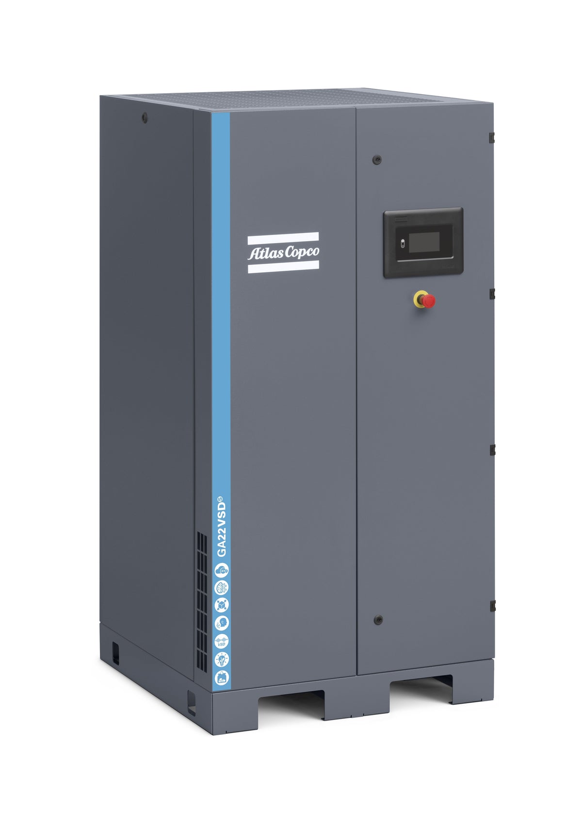 Compressore a vite lubrificato 22 kW 13 bar GA22VSDS P A 13 meac 400 50 Abac