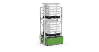 Scaffalatura 2 piani per 2 cisternette con vasca di raccolta 005901 Comi Storage