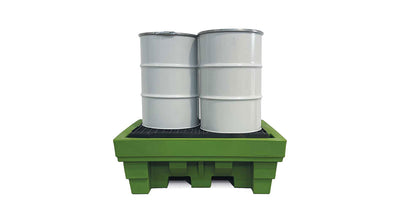 Vasca di raccolta in polietilene con griglia – 2 fusti – 370 L 006120 Comi Storage