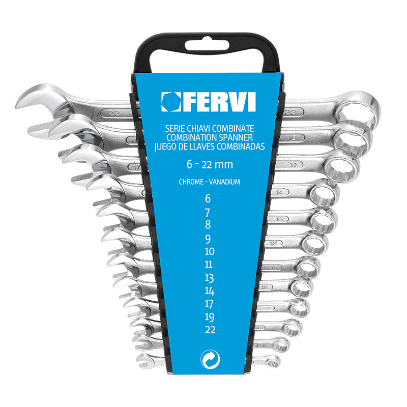 Serie Chiavi Combinate Cromate Satinate - Fervi