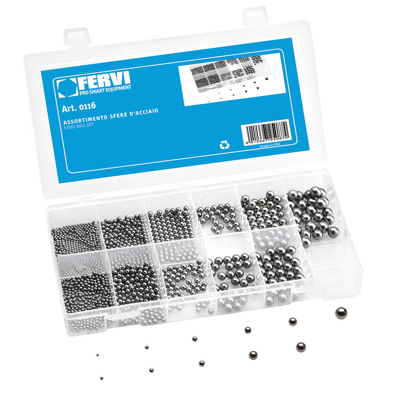 Assortimento Sfere D'acciaio Cromate Metriche