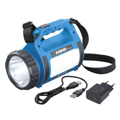 Faro Multifunzione A LED CON Ricarica USB - Fervi