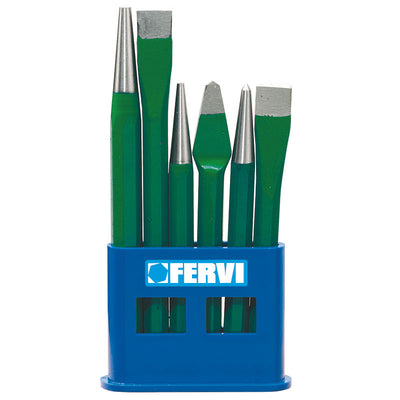 Serie Scalpelli, Punzoni E Bulino CON Supporto IN Plastica - Fervi