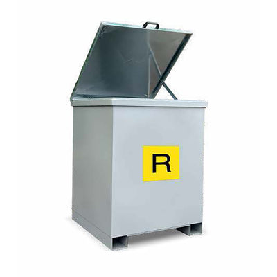 Contenitore porta big bag con coperchio e aste anti chiusura accidentale 016983 Comi Storage