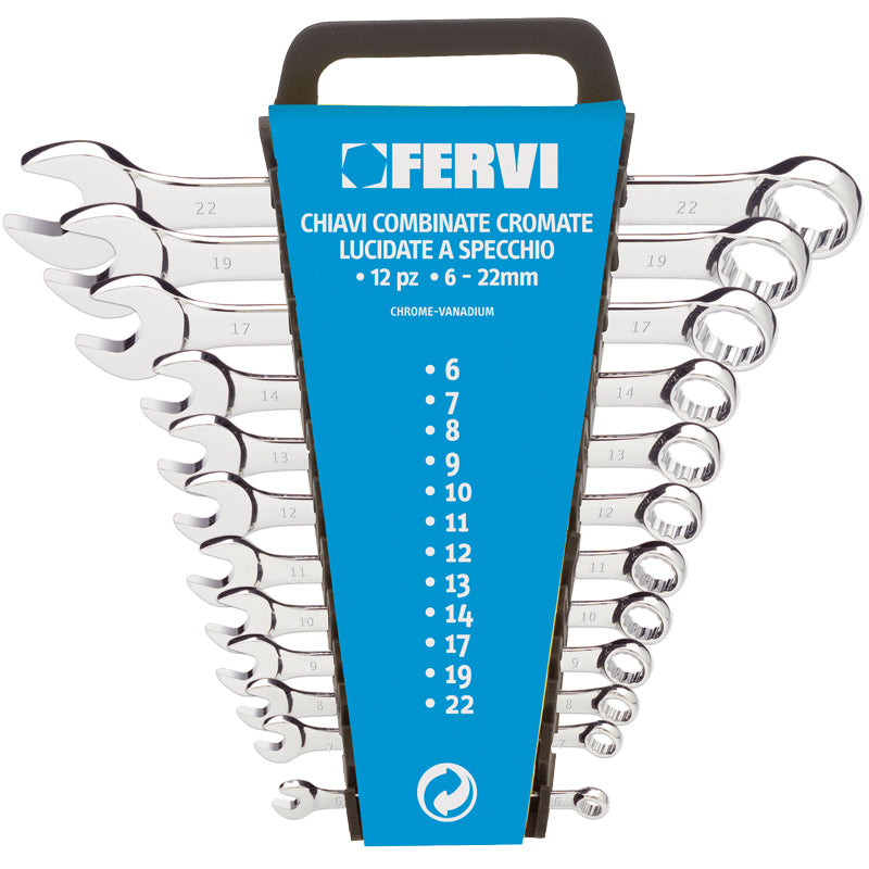 Serie Chiavi Combinate Cromate Lucide - Fervi