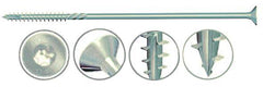 Tornillos para madera de cabeza avellanada plana Torx galvanizados amarillos/blancos 4x40 mm Vigor