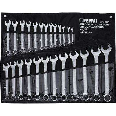 Serie Chiavi Combinate Cromate Satinate - Fervi