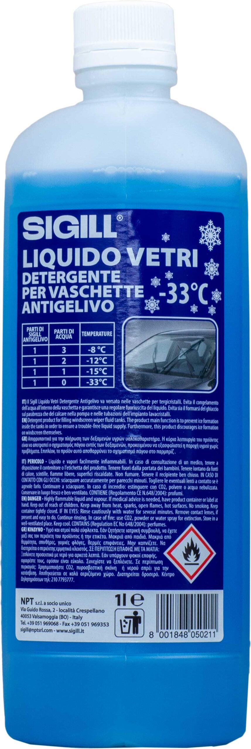 Liquido Vetri Antigelo -33 NPT Sigill
