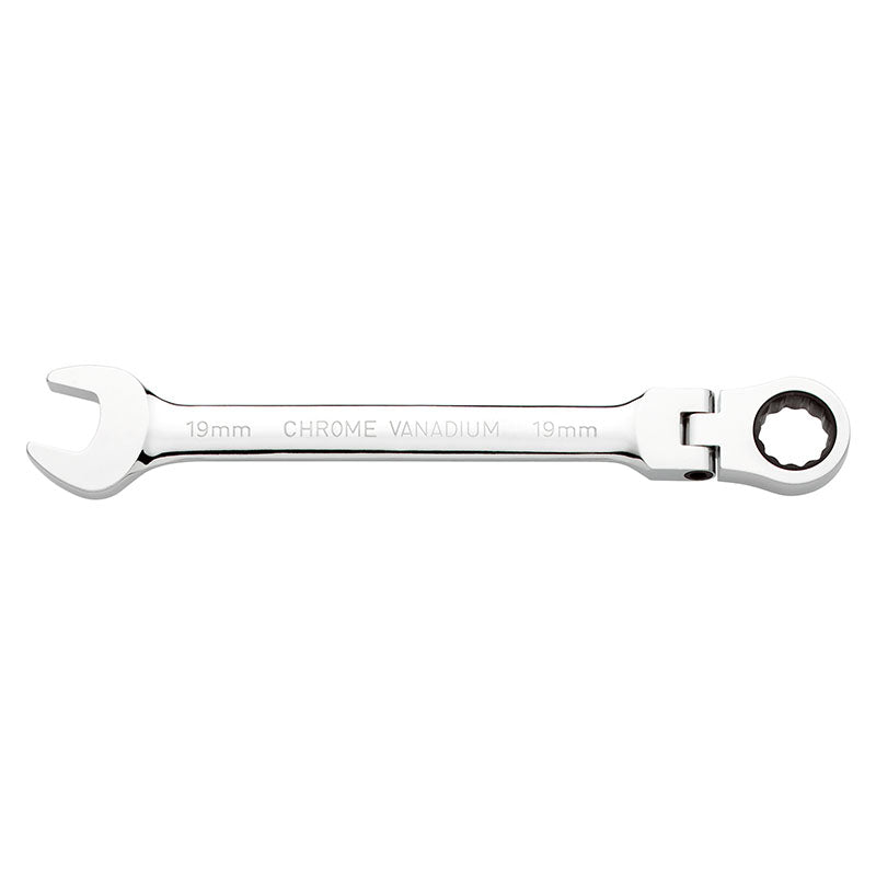 Chiavi Combinate Cromate CON Testa A Cricchetto Snodata - Fervi