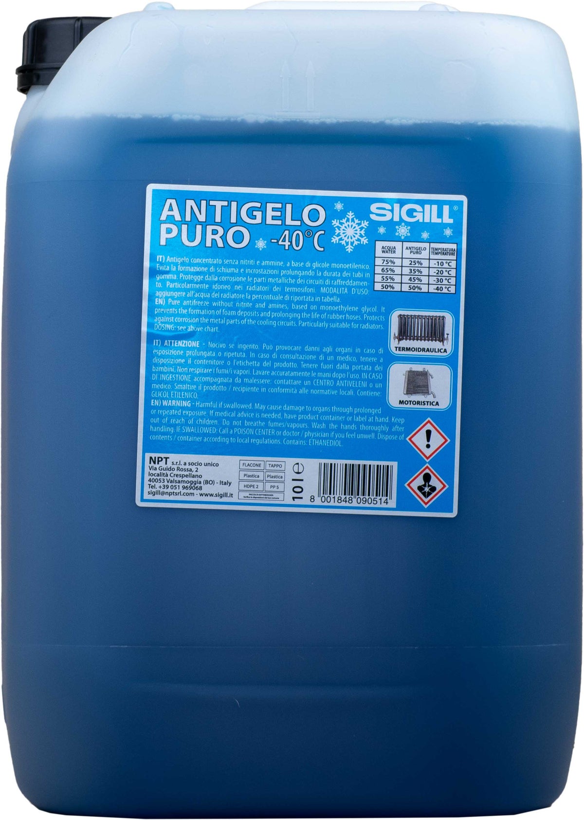 Sigill Antigelo Puro -40 - Prodotti per auto - NPT Sigill