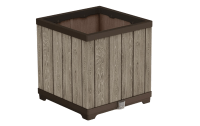Signature Square Planter - Ashwood Brown Keter