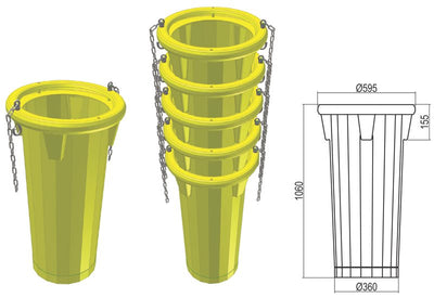 Scarica detriti in plastica 200 CSC Edilizia
