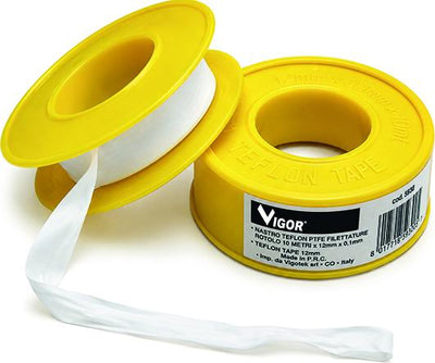 Nastro Teflon P/Filetti Vigor Basso Rotolo 10M H. 12 Mm
