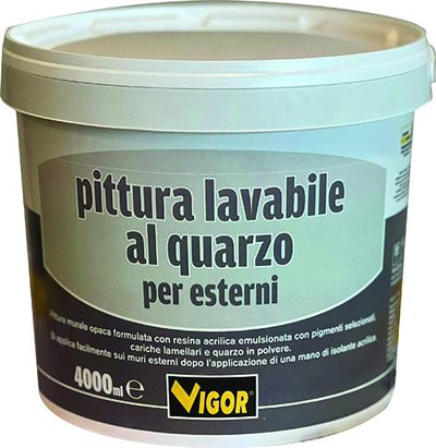 Pittura Murale Vigor Esterni Quarzo Bianco 4 L
