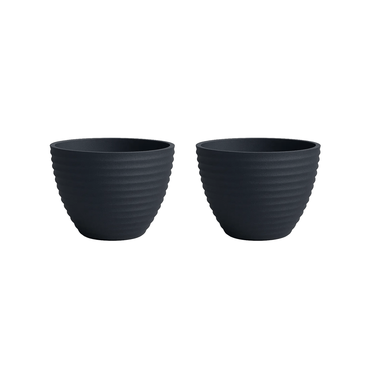 Honey Pot Low Planter 37cm Set of 2 - Millstone Grey Keter