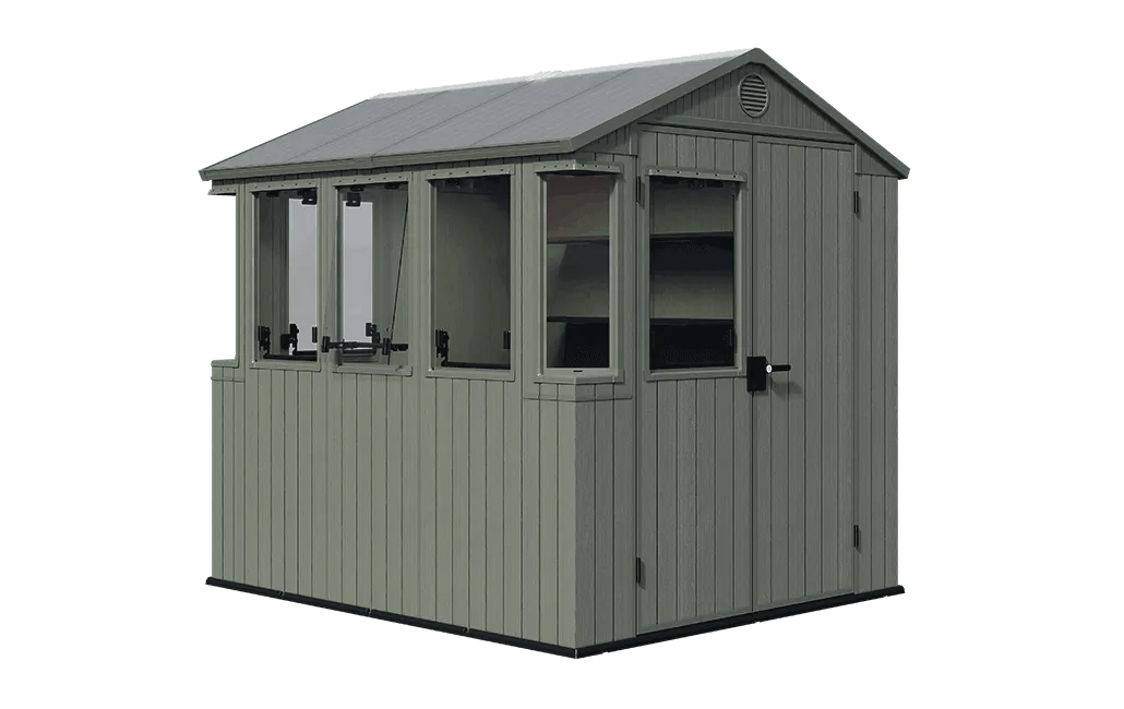 Darwin Potting Shed 6x8ft - Green Keter