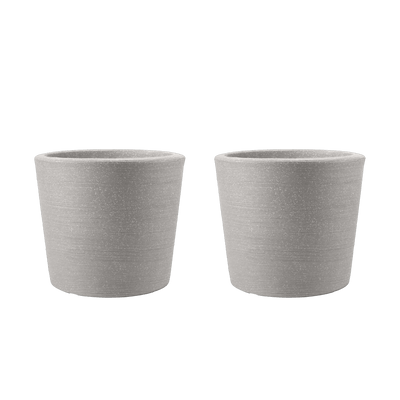 Varese Low Planter 40cm Set of 2 - Alpine Grey Keter