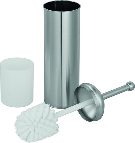 Portascopino Wc Inox Tondo Liscio H. 41,5 Cm Vigor