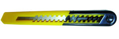 Cúter de cuchilla rompible de plástico amarillo Small 9 mm Vigor 44050-10