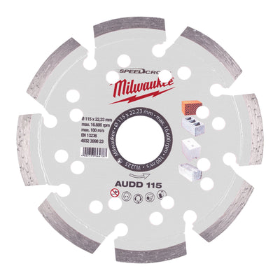 Disco diamantato AUDD - MATERIALI MORBIDI e ABRASIVI Milwaukee