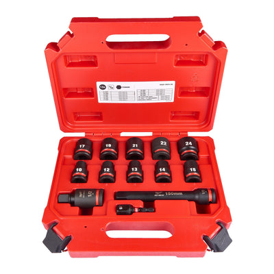 Set bussole a macchina lunghe 1/2" in modulo morbido (1/2" impact socket sets II) Milwaukee