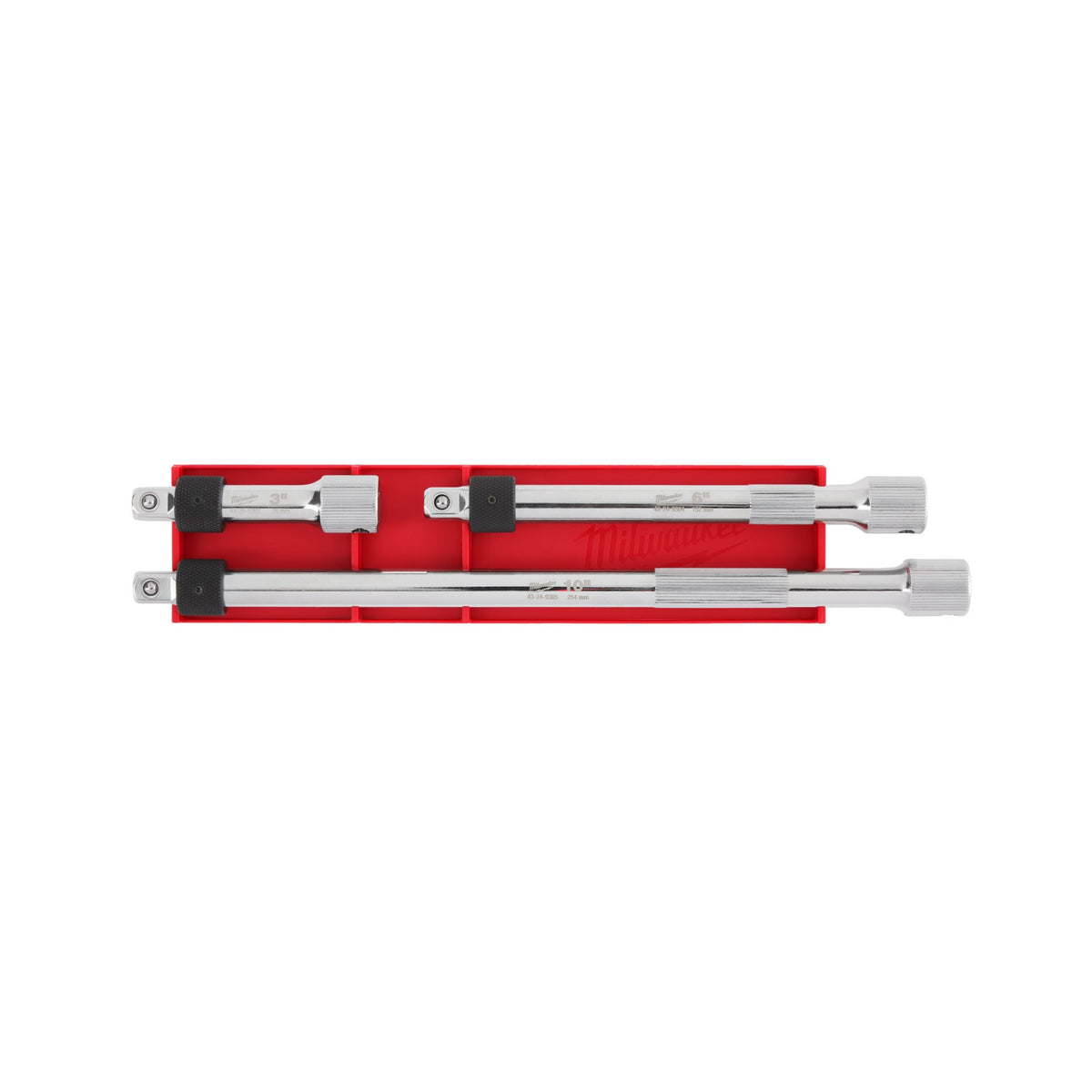 Prolunghe con blocco e sgancio rapido da ⅜″ - Set 3 pezzi Milwaukee