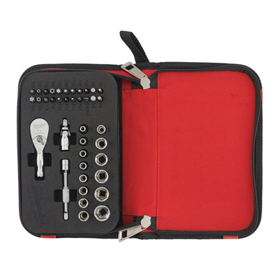 Set di bit, cricchetto compatto e bussole da 1/4'' Milwaukee