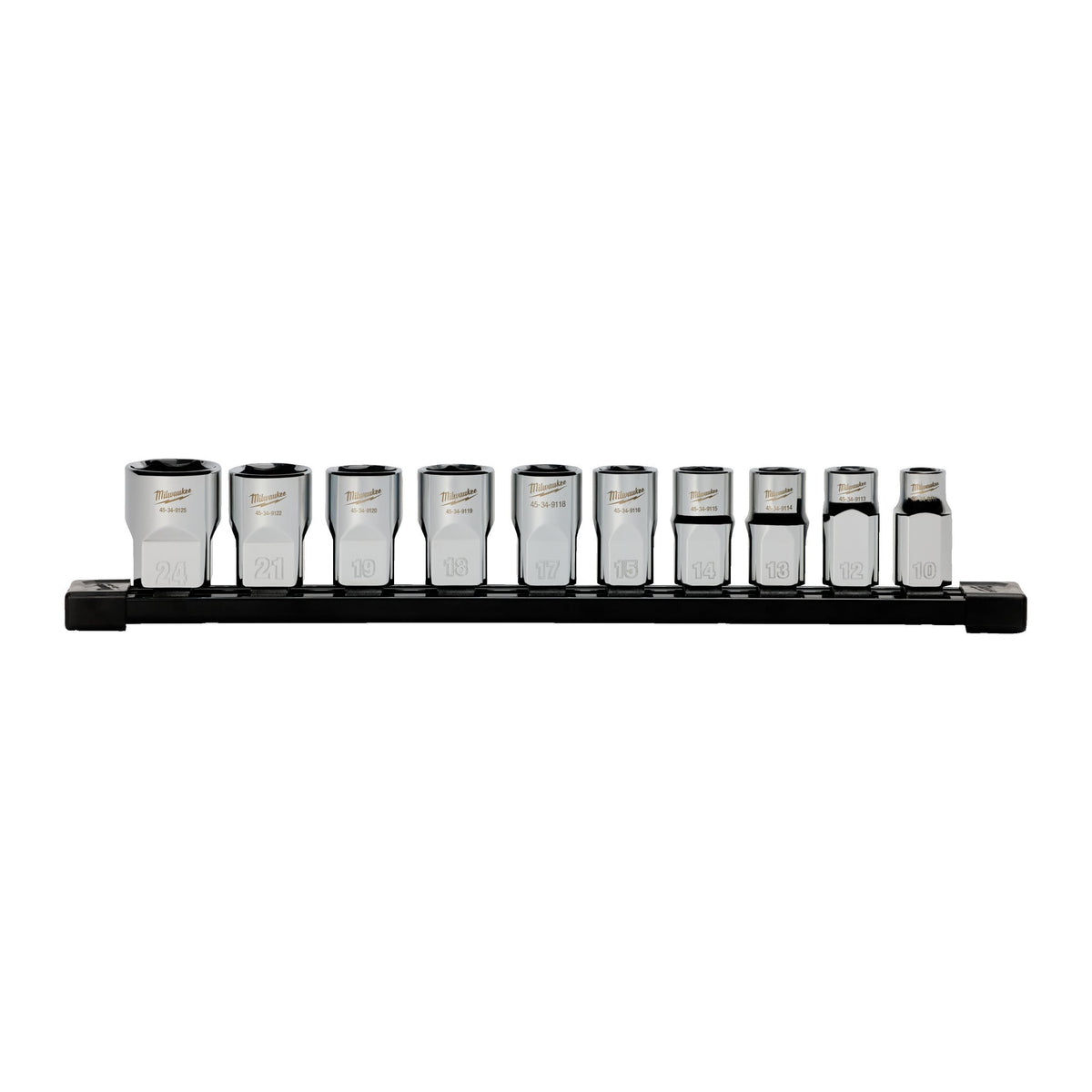 1/2'' Drive chrome socket set Milwaukee