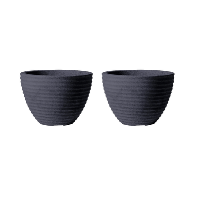 Honey Pot Low Planter 49cm Set of 2 - Millstone Grey Keter
