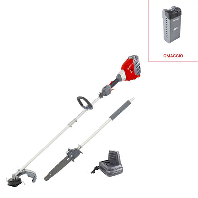 DSi 530 D con batteria Bi 540, caricabatterie CRG 520, decespugliatore e potatore
