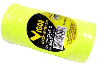Filo Edilizia Trecciato Vigor Giallo-Fluo 200 M 1,8 Mm