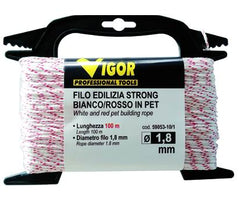خيط بناء Strong أبيض/أحمر 100 M 1,8 Mm Vigor