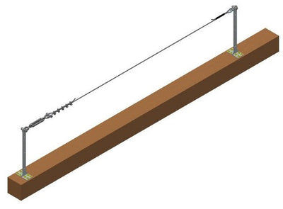 Linea vita 8m doppia pendenza H40cm e H60cm zincato e inox CSC Edilizia