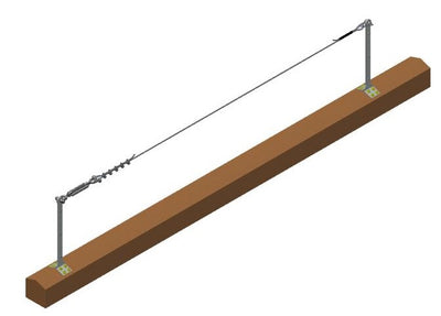 604C-8M - 614-8M - 614C-8M-1 Linea vita 8m doppia pendenza H40cm e H60cm zincato e inox 604-8M CSC Edilizia