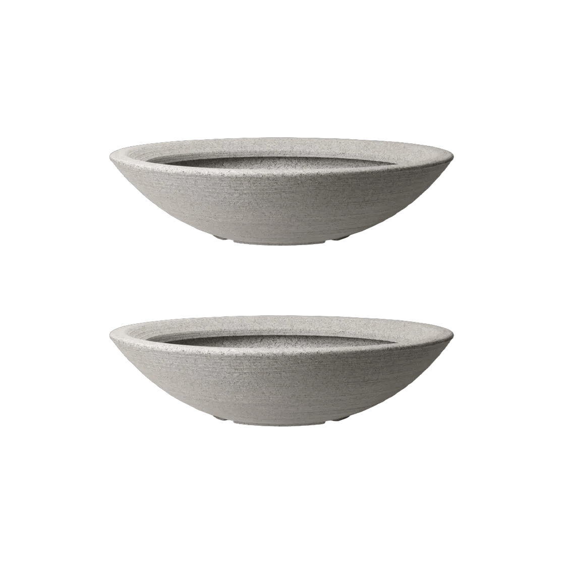 Varese Low Bowl Planter 60cm Set of 2 - Alpine Grey Keter