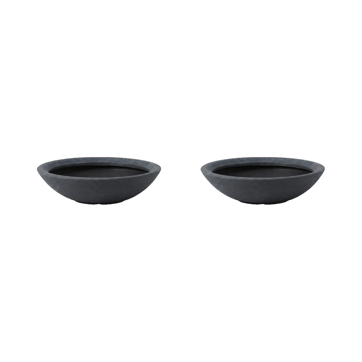 Varese Low Bowl Planter 60cm Set of 2 - Millstone Grey Keter