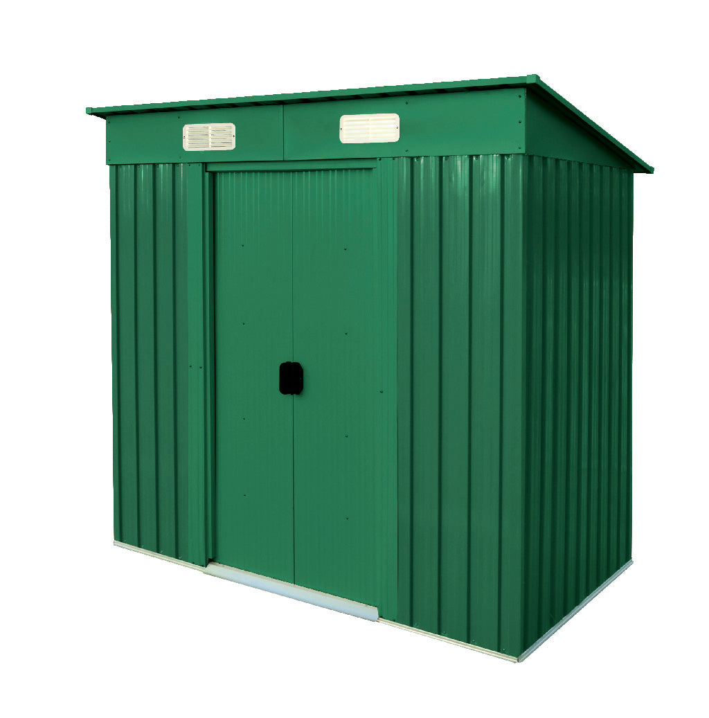 Casetta porta attrezzi da giardino in lamiera zincata 195x121x180 cm Maisonette Verdelook