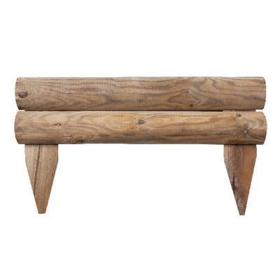 Bordura per aiuole in tronchetti di legno impregnato 50 cm Vampiro Verdelook