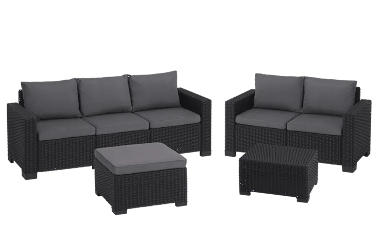 California 5 seater Lounge Set - Grey Keter