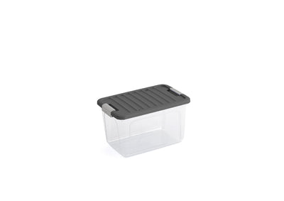 Contenitore con coperchio W Box S trasparente/grigio 37,5x25x23 cm Keter