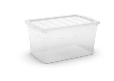 Contenitore con coperchio Omni Box L 50 L trasparente 58,5x39x30 cm Keter