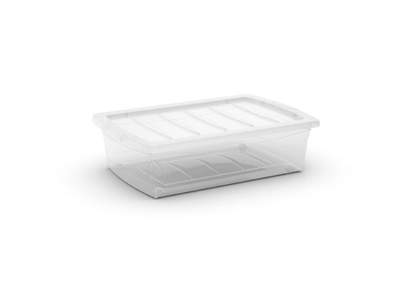 Contenitore sottoletto con ruote Spinning Box M 30 L trasparente 58,5x39x16 cm Keter