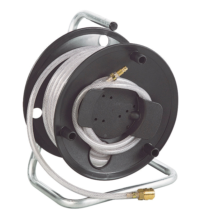 Tubo aria compressa 6x11 20mt con arrotolatore, attacco universale Abac