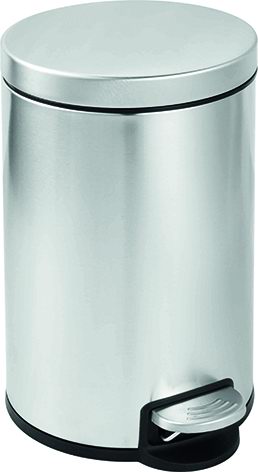 Pattumiere A Pedale Vigor Inox 12 Litri 25X40H Cm