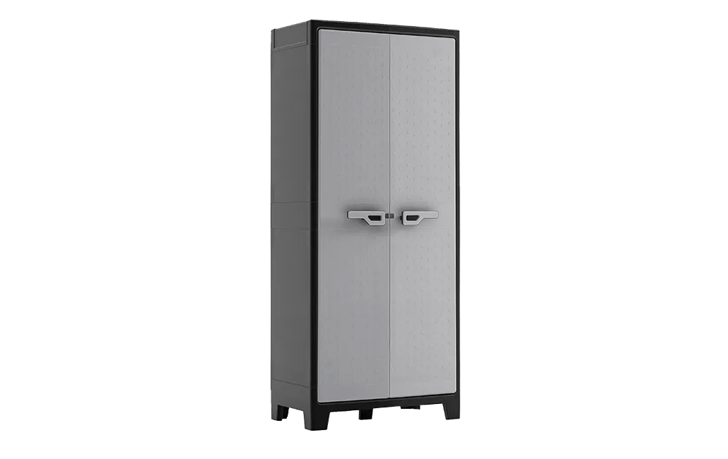 Armadio alto 4 ripiani Titan grigio/nero 80x44x182 cm Keter
