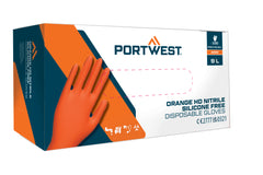 Guanto monouso Arancio HD (Pk100) Portwest A930