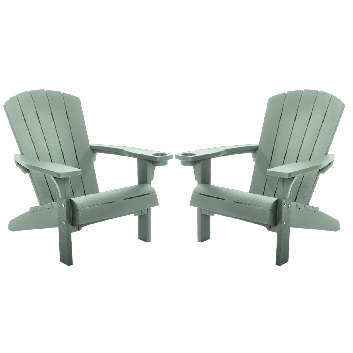 Alpine Adirondack Chair, Set of 2 - Vintage Green Keter