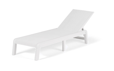 Lettino prendisole Atlas effetto juta 187,5x58 cm bianco Keter