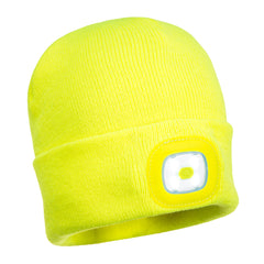 Gorro con linterna frontal LED recargable USB Portwest B029